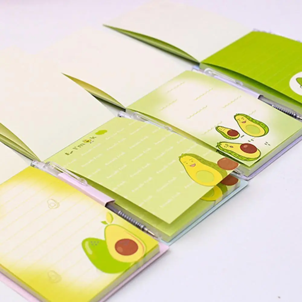 Kawaii авокадо с шариковой ручкой записная книжка дневник книга для упражнений