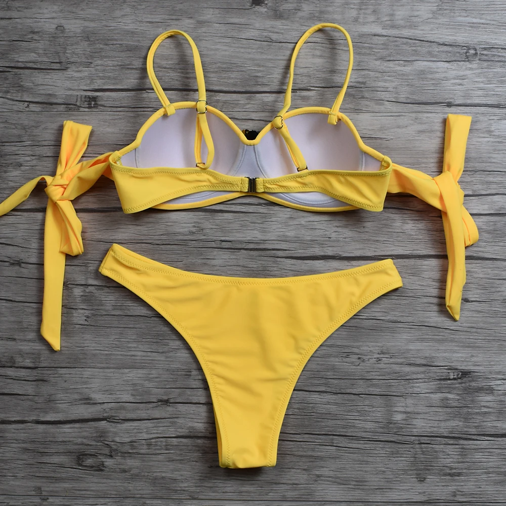 

Sexy Bikinis two piece Women Swimsuit Push Up Swimwear Solid Bikini Summer Beach Bathing Suits Swim Wear Maillot De Bain S-XL