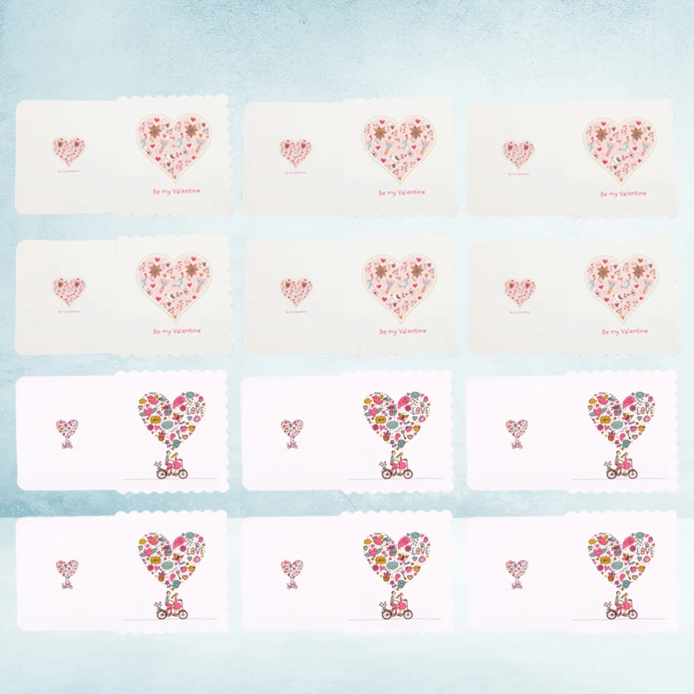 

100Pcs Bike and Bird Pattern Party Greeting Cards Gold Stamping Party Greeting Cards Creative Blessing Message Cards Exquisite