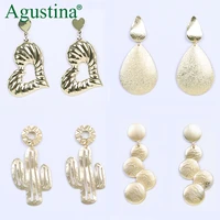agustina 2020 metal earrings jewelry fashion women drop earrings korean long earrings bohemian statement wholesale boho earring