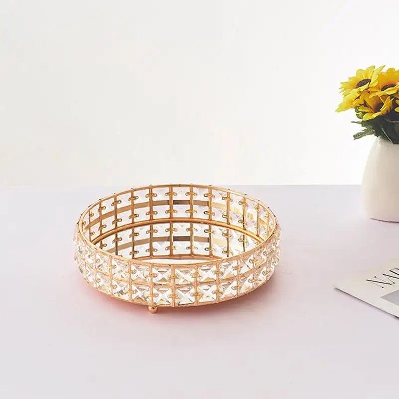 Золотая Хрустальная подставка для торта зеркальная кексов и десертов поднос