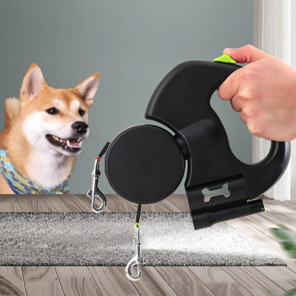 Двойной поводок для собак выдвижная рулетка прогулок с маленькими и большими