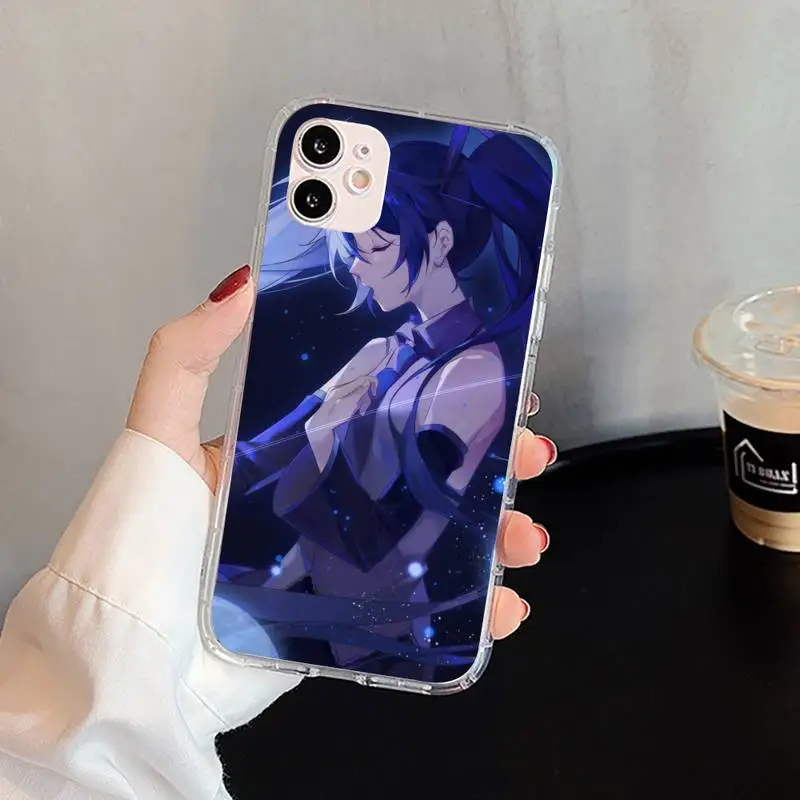 

KAGAMINE RIN VOCALOID Phone Case For iphone 5s 6 7 8 11 12 plus xsmax xr pro mini se Transparent Cover Fundas Coque