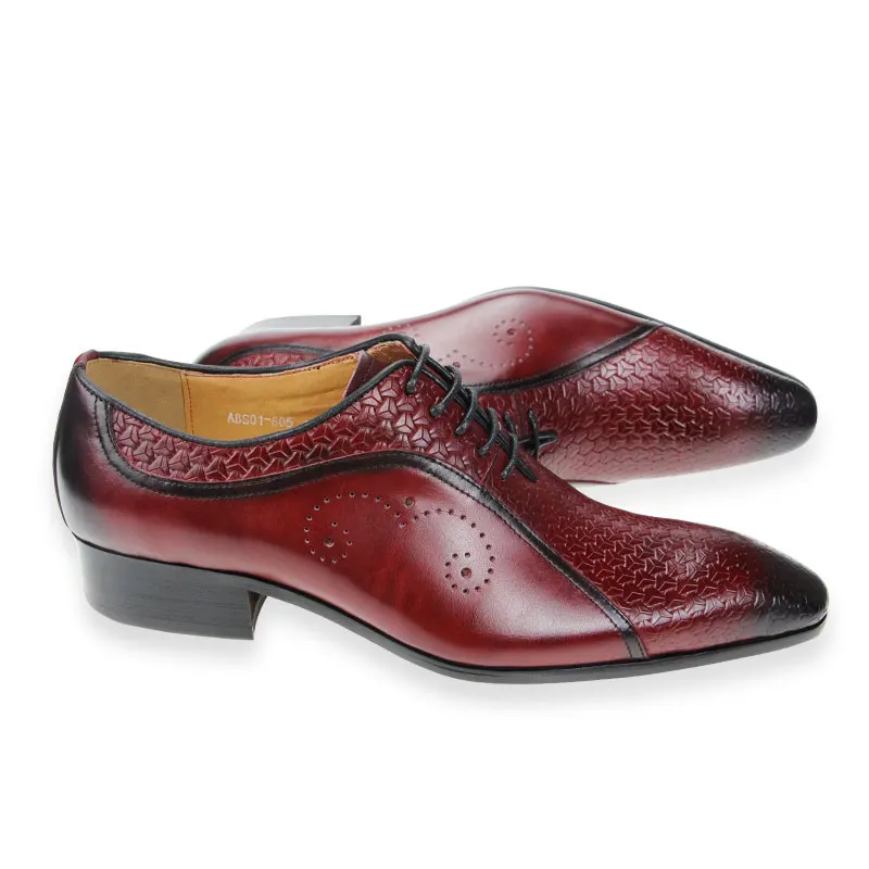 

Men Shoes Dress Luxury Genuine Leather Mens Handmade Shoe Party Shoe Fits True To Size Take Your Normal Size Brogue Three Colors