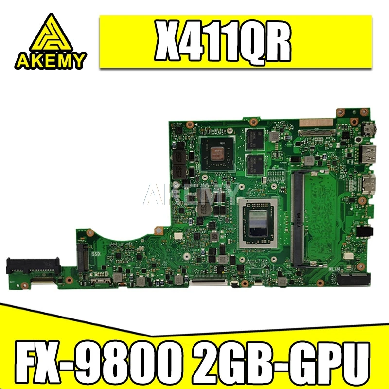 

X411QR Motherboard W/ FX-9800 2.7MHz-3.6MHz 4GB/RAM 2GB-GPU For Asus X411QR X411Q X411 Laptop Motherboard X411QR Mainboard