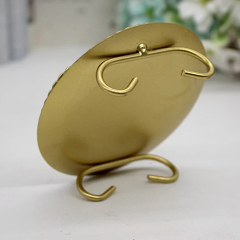 Геометрический круглый железный подсвечник домашнее настольное украшение для