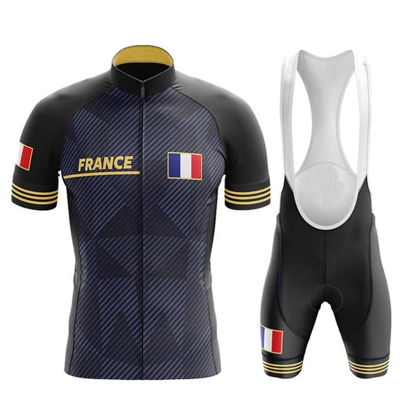 Майо Cyclisme Homme Pro Новый Велоспорт комплекты летние футболки French костюм гелевая