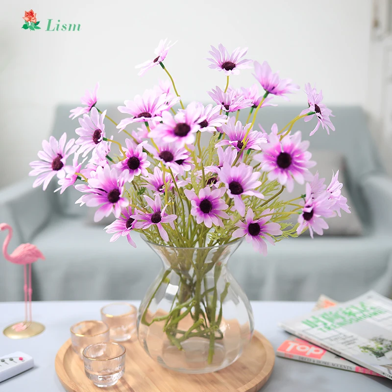 

10 Pcs Artificial Flowers Daisy Flower Branch Silk Flowers for Crafting Home Decoration Accessories Mother's Day