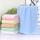 Муслиновое детское одеяло, 6 слоев, хлопковая Пеленка, накидка на коляску, для новорожденных мальчиков и девочек