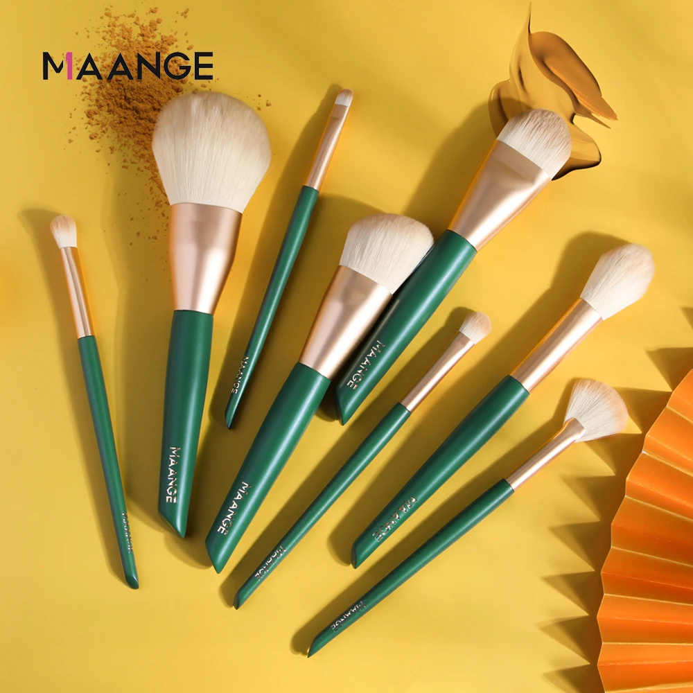 Набор кистей для макияжа MAANGE Pro 14 шт. пудры основы румян теней губ деревянный