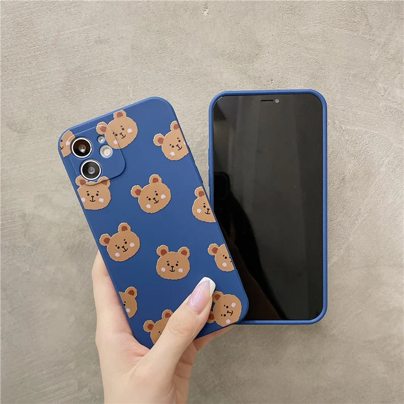 redmi note 9 pro case bear tpu phone case for redmi note 10 8 8a 9a 9c 9s 7 8 8t 9t 10t xiaomi mi 11 lite poco x3 painted cover free global shipping