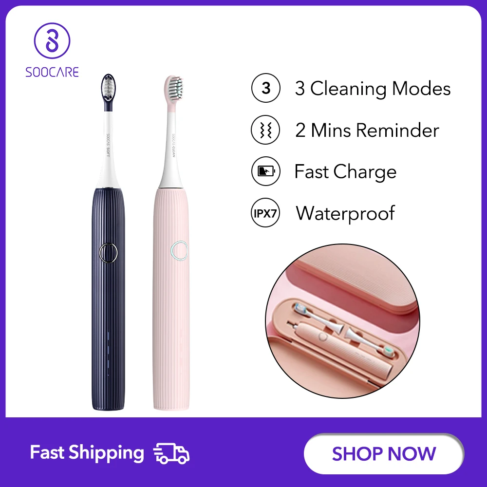 SOOCAS V1 Electric Sonic Toothbrush Ultrasonic Automatic Toothbrush Type C Rechargeable Adult Oral Clean ToothBrush
