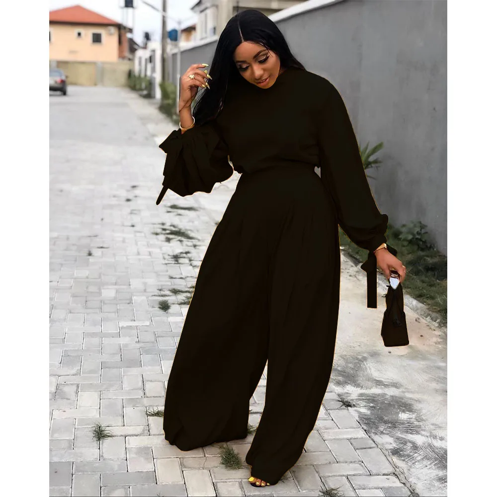 Женские штаны свободного покроя модные простые твердого вещества Цвет топы с