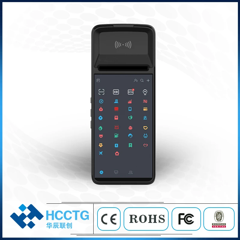 Недорогой POS терминал беспроводная Bluetooth и Wi Fi система Android с термопринтером