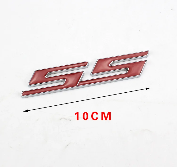 5 шт. 3D металлический значок-эмблема Red SS Logo наклейки на автомобиль для Cruze Aveo Silverado