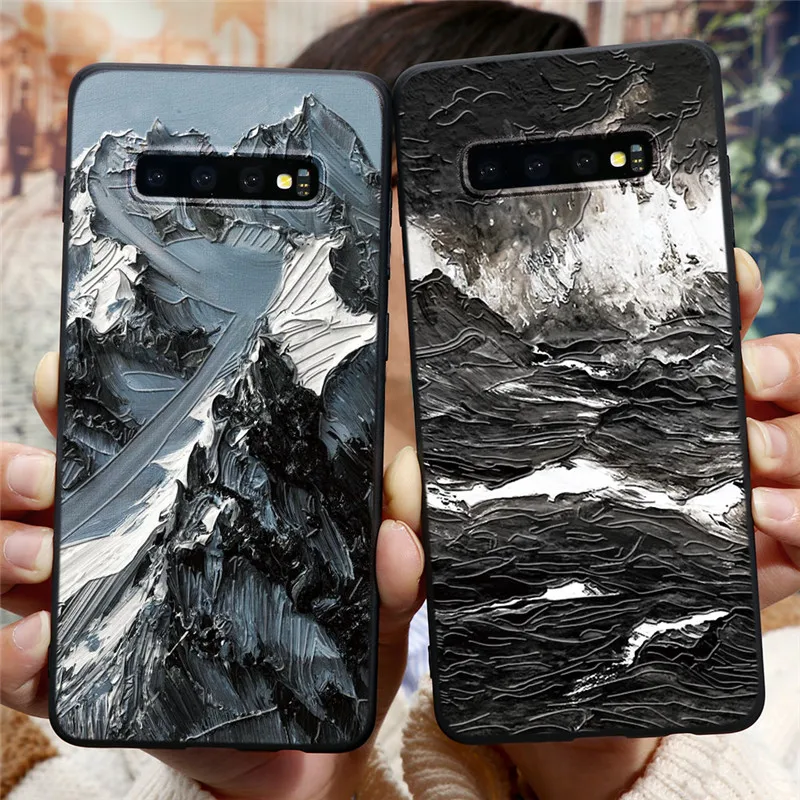 

3D чехол с тиснением гор для Samsung Galaxy S10 S8 S9 S20 Plus Ultra S10E A51 A71 A10 A20 A21 A20E A30 A30S A40 A50 A60 A70, чехол