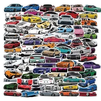 100PCS Classic Sports Car Styling Graffiti Stickers Cool For DIY Motorcycle Guitar Moto Phone Helmet Bike Waterproof JDM Sticker