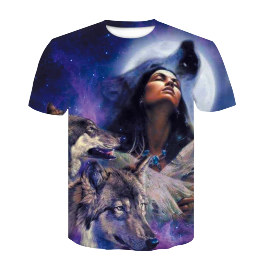 

Дышащая новая крутая забавная футболка с 3D-принтом волка с животным, мужская летняя футболка с коротким рукавом, Мужская модная повседневна...