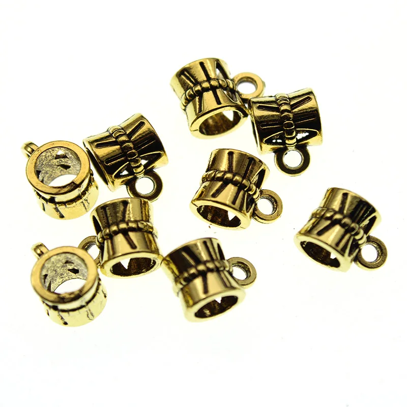 antique gold 30 шт. серебристого и золотистого цвета, очаровательные бусины, подвеска, зажим, застежка, разъемы для браслета, ожерелья, DIY, аксессуары для изготовления ювелирных изделий - Цвет: antique gold