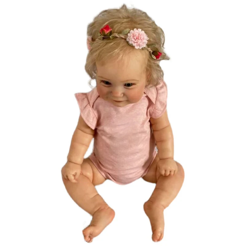 

24 Inch 60cm Reborn Baby Doll Cute Girl Maddie Silicone Limbs Soft Cotton Body Handmade Rebirth Bebe For Kids Gift Toy Playmate