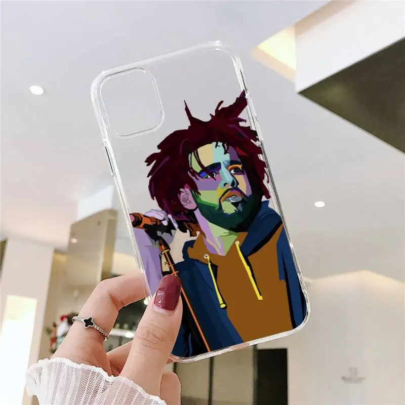 

Rapper Y61 J. Cole Phone Case Transparent soft For iphone 5 5s 5c se 6 6s 7 8 11 12 plus mini x xs xr pro max