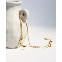 necklaces for women neck chain female jewelry free shipping wholesale gift moon pendant gold plated cute accessories for girls