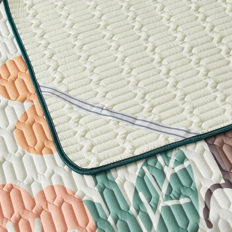 

Summer Cool Mat Kit Lovely Cartoon Printed Folding Bed Mat Machine Washable Sleeping Mat 0.9/1.2/1.5/1.8m Bed Protection Pad