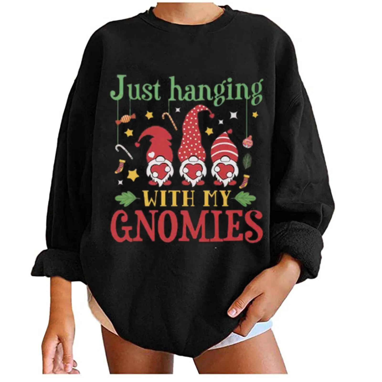 

Christmas Day Couples Matching Sweatshirts Women's Cute Santa Print Harajuku Hoodies Long Sleeve Tops Pullovers Sudadera Худи