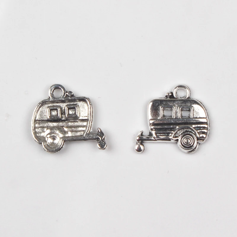 

10pcs Charms Antique Silver Tone Trailer Caravan 17*19mm Tibetan Silver Plated Pendant Antique Jewelry Making DIY Handmade Craft