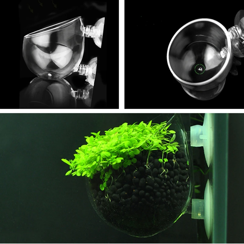 Водное украшение из стекла водное растение мини горшечная чаша аквариум