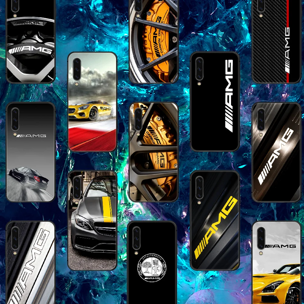 

AMG Sport Car Luxury Brand Phone Case For Samsung Galaxy A 3 5 7 8 10 20 20E 21S 30 30S 40 50 51 70 71 black Cover Tpu Hoesjes