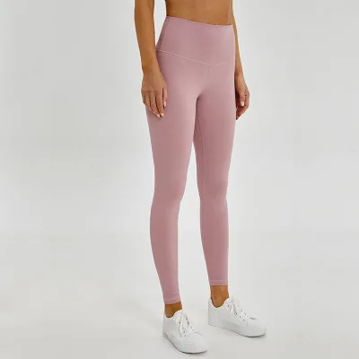 NWT/ Eshtanga спортивные лосины Одежда высшего качества женское для занятий йогой, бега Штаны с эластичной резинкой на талии, с однотонные лосины-стрейч Размеры XS-XL - Цвет: pink