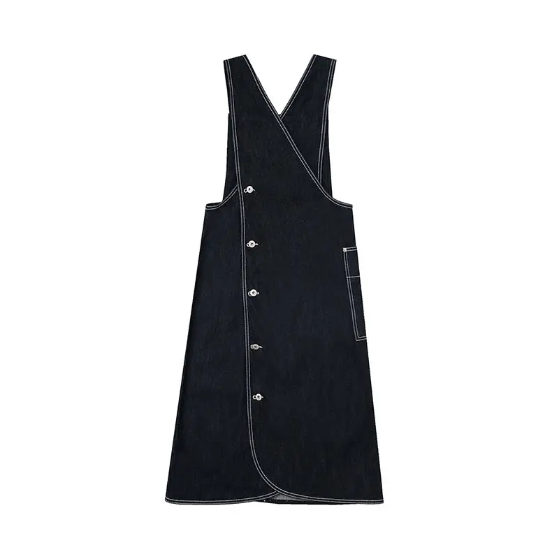

XITAO Vintage Dress Fashion New Women Strapless Patchwork Small Fresh Small Fresh 2021 Summer Minority Loose Dress LDD1441