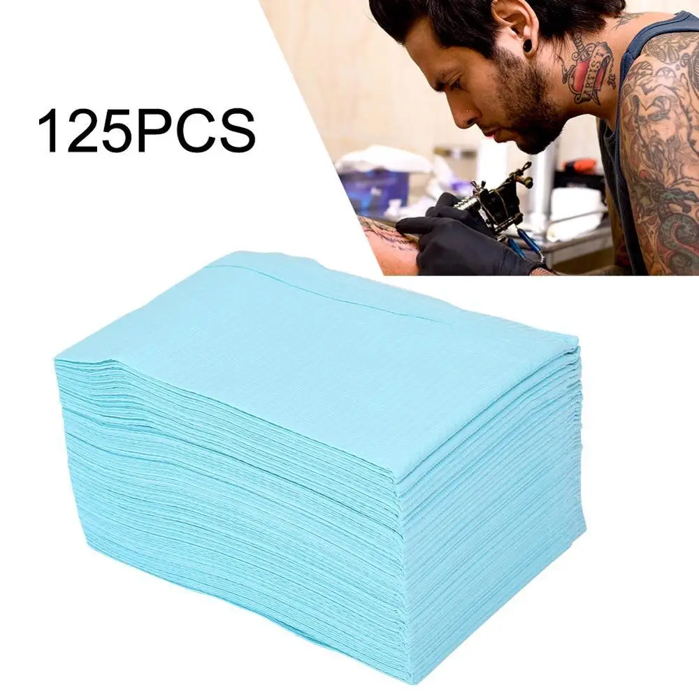125 листов смываемая Татуировка коврик татуировки Полотенца Водонепроницаемый