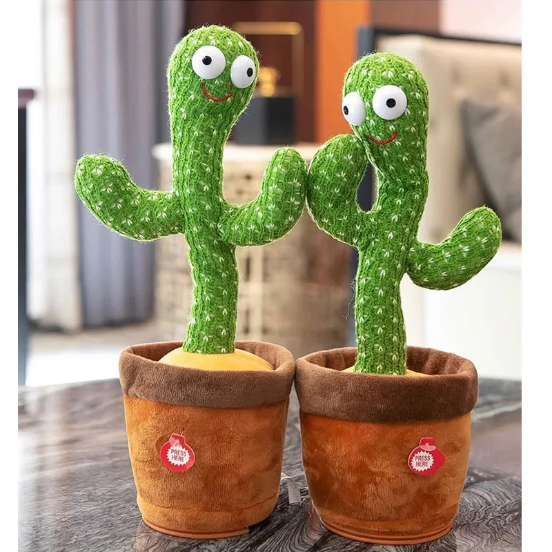 

Funny Cactus Plush Toys Electronic Shake Dancing Cactus Childhood Toys With The Song Plush Cute Dancing Table Room Decoration
