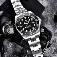 pagani design 2022 black 43mm mechanical wristwatch luxury brand 100m waterproof business stainless steel automatic men watches