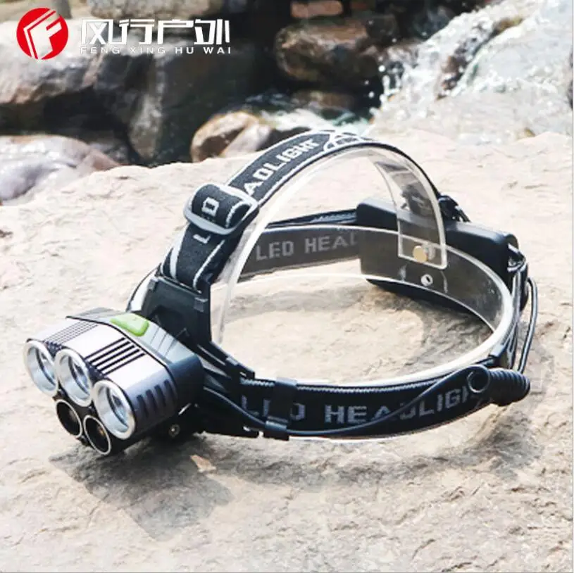 Led Head Lamp 5LED 3T6+2LST Alu-alloy hunting Headlamp outdoor Headlight 5 Mode portable Light Torch For Fishing Riding | Освещение