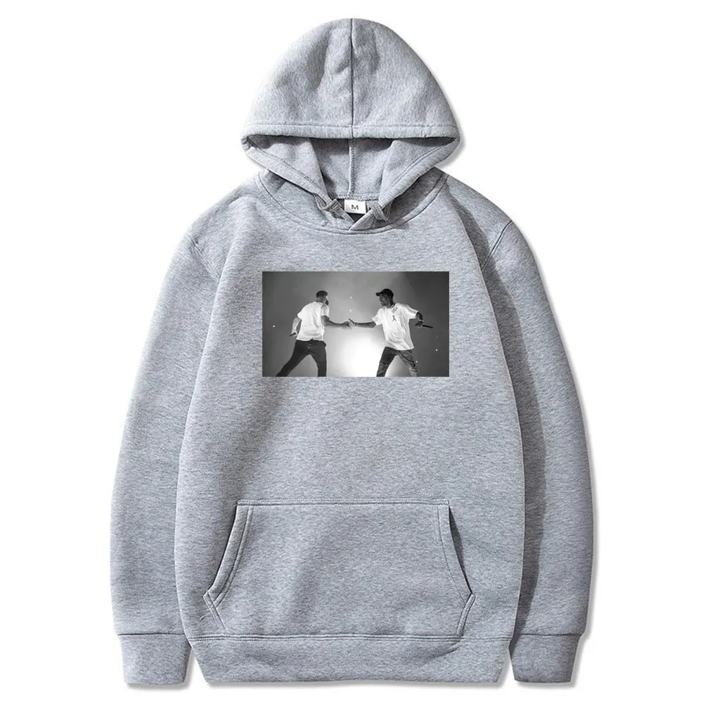 

2021 Drake and Travis Scott Hip Hop Style Hoodie for Men New Arrival Funny Rapper Hoodies Sweatshirt 100% Cotton EU Size Tops