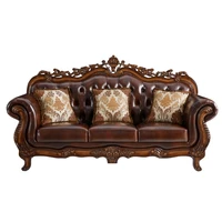 luxury european and american style living room furniture quality italia leather sofa set wa548