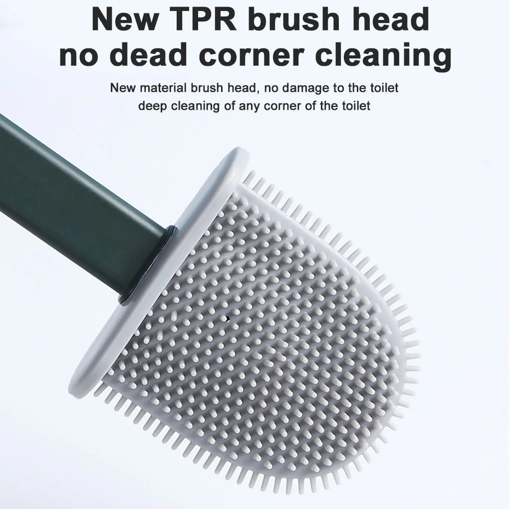 

TPR silicone Toilet Brush Floor-standing Wall-mounted Base Cleaning Brush For Toilet WC Bathroom Accessories Set household items