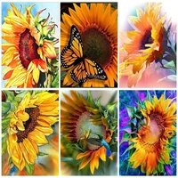 ruopoty 60x75cm painting by numbers on canvas decorative paintings sunflowers number painting personalized gift wall decor
