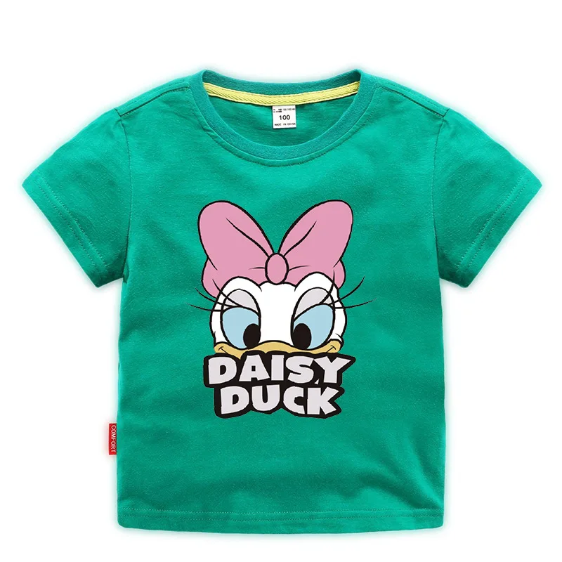 Disney Дональд Дак летние Мультфильмы для девочек мальчиков мультфильмы футболки