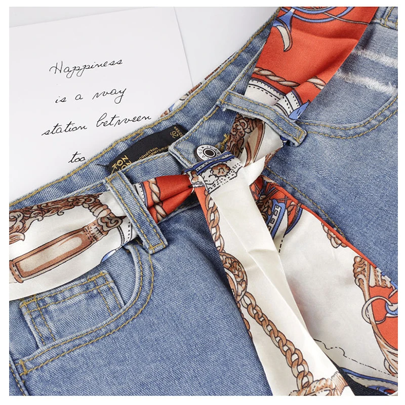 Женский шифоновый ремень с искусственными перьями и деревянными бусинами |