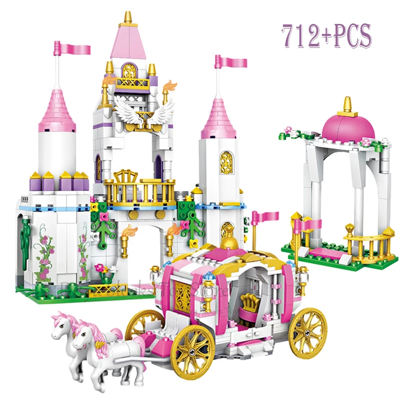 Disney Frozen Snow World Series The Elsa`s Magical Ice Castle Set girls Building Blocks Bricks Toys Girl friend compatible