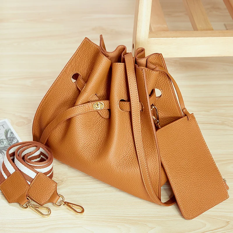 Винтажная брендовая дизайнерская женские сумки мешки из натуральной коровьей