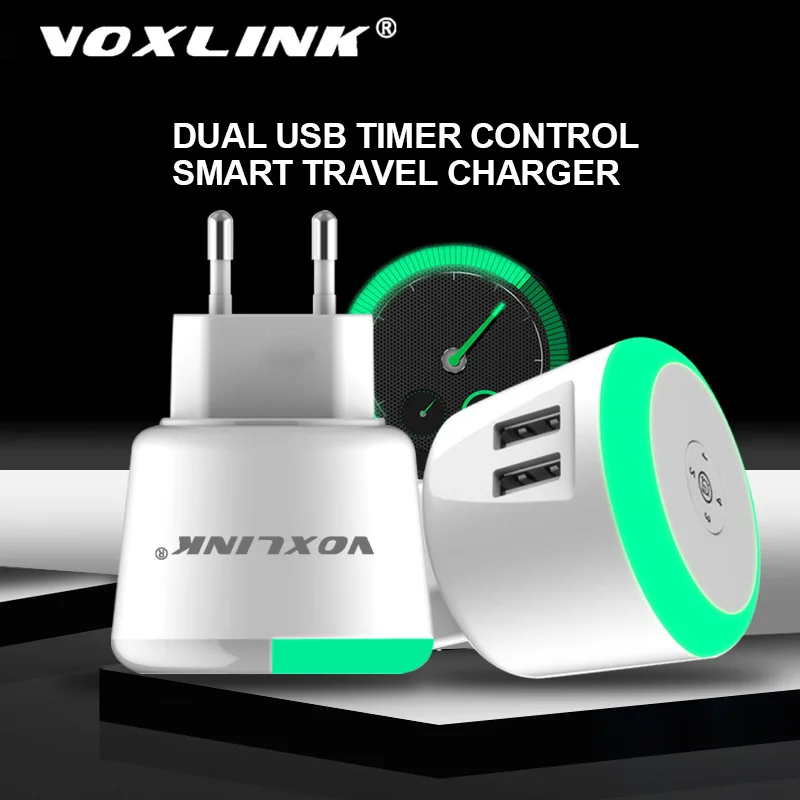 Умное зарядное устройство VOXLINK USB-устройство 5 в 2 4 А с ЖК-дисплеем и таймером для