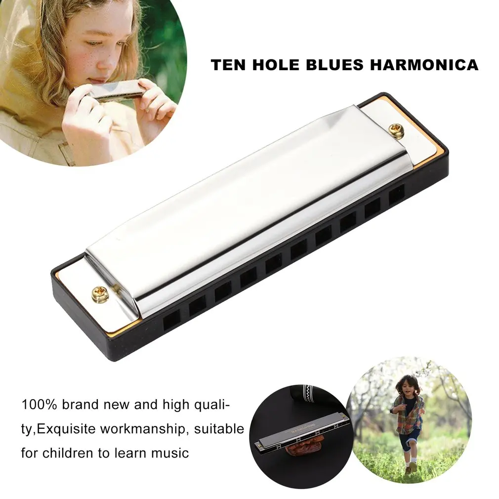 10 отверстий диатоническая гармоника Серебряный Blues диатонический Арфы Harmonicon