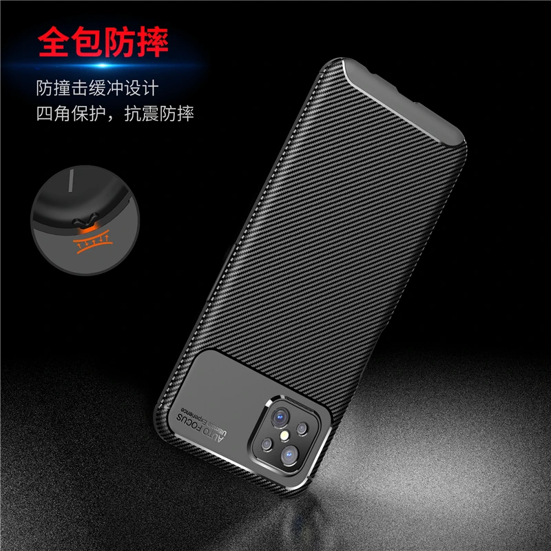 for oppo a92s case funda rubber silicone carbon fashion protective soft shell case for oppo a92s cover for oppo a92s case free global shipping