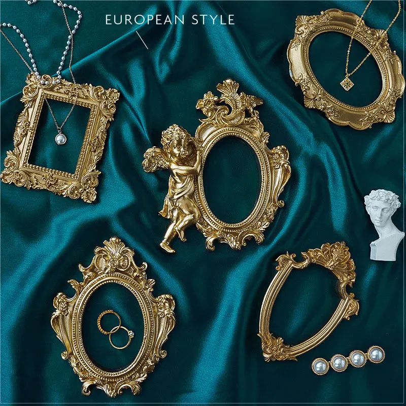 Ювелирные изделия реквизит для фотосъемки Золотая оправа модель из смолы