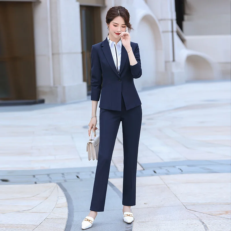 

Business Suit Women's Work Temperament Goddess Style Fashion Interview Suit Korean Business Suit Overalls